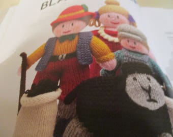 Handmade Knitted Baa, Baa, Black Sheep Nursery Rhyme Dolls (New, Made To Order) 3+