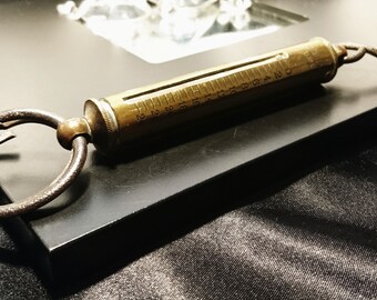 Antique brass spring balance scales, Chatillon USA, Savage Arms Corp, WW1