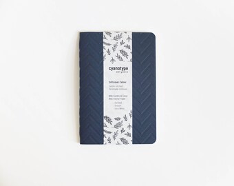 Chevron Embossed Cahier Notebook - 4x6 - A6 - 3 Colors Available