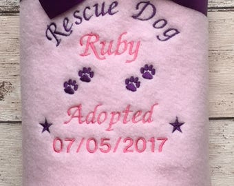 Personalised Rescue Dog/Cat Blanket Adoption