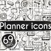 Planner Icons Clipart - Hand Drawn Planner Printables - Filofax Planner Clip Art - Digital Paper - Bubble Clip Art - Bubbles - ACGABW16