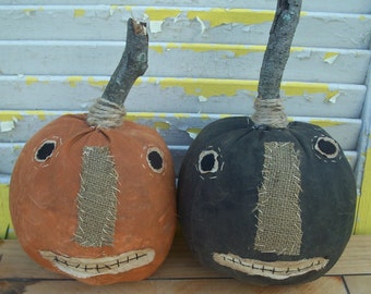 Primitive Halloween Pumpkins