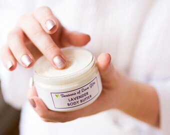 Natural Lavender Body Butter - Lavender Lotion - Lavender Moisturizer For Dry Skin