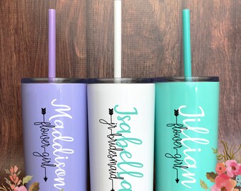 Flower Girl Gift, Flower Girl Proposal, be my Flower Girl, Flower Girl Favors, Ask Flower Girl, Flower Girl Cup, Personalized Girl