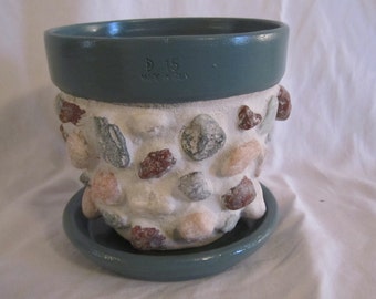 Rustic Mosaic Flower Pot, Garden Art
