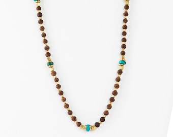 Hari Turquoise Brass & Tulasi
