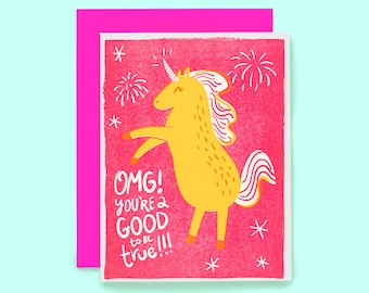 Unicorn Card - Birthday Card - Best Friend Card - Best Friend Birthday - Funny Birthday Card - Birthday Unicorn - Unicorn Birthday Card