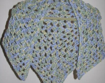 Shawl in Bulky Multi Color Granny Square