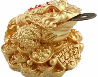 Feng Shui LUCKY I Ching money Toad