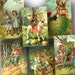 Vintage Victorian Easter Postcards Digital Collage Sheet Instant Download Printable Rabbits Bunnies Eggs 1800s piddix 706