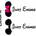 Set of Just Engaged or Just Married Disney Magic Band Vinyl Decals