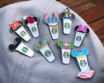 Mickey Starbucks Cup Enamel Pin, Daisy Duck Starbucks, Minnie Mouse Starbucks, Christmas Starbucks, Disney Pins