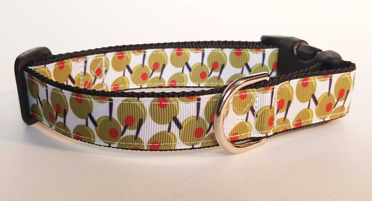 Martini Olives Dog Collar