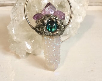 Angel Aura Spirit Quartz Necklace Angel Aura Spirit Quartz Pendant Angel Aura Cactus Quartz