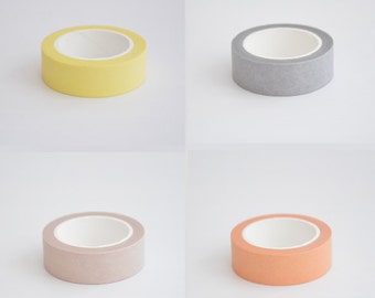 Pure Color Washi Tapes - Masking Tape - Japanese Washi Tape - Paper tape - Decorative tape - Planner tape - Scrapbooking Tape