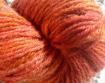 Hand Dyed Yarn Worsted Weight Wool Autumn Leaves 100 grams