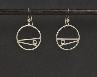 Circles with Lines Earrings