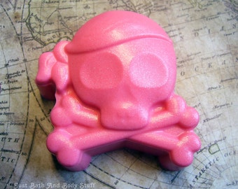 PIRATE Skull n Bones Soap Bar Handcrafted Glycerin Soap 4oz U Pick Color & Scent