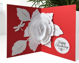 vintage hallmark christmas card die cut pop up card