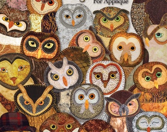 Quilt Book -- Outstanding Owls -- Applique Quilting Pattern Book -- Owl Quilts for Applique by Hand or Fusible -- Owl Patterns