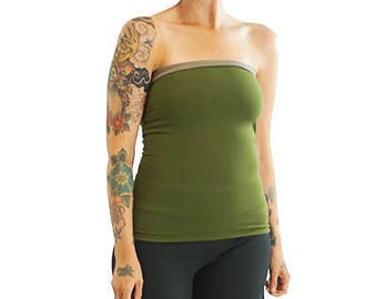Tube Top - XS - BLACK/SMOKE - Organic Cotton/Lycra