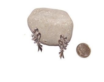 Vintage Bond Boyd Sterling Celestial screw back earrings, Sterling silver celestial earrings, gift for her, Designer earrings, Screwbacks