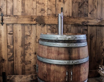 Kegerator | Beverage Dispenser | Patio | Outdoor | Man Cave | Gifts for Him | Gifts for Her | Handmade | Local | Wine Barrels | Custom
