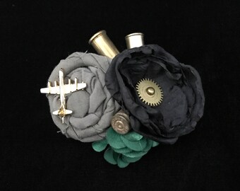 Steampunk Fascinator- Diesel Punk Fascinator- Steampunk Hair Clip- Steam Punk- Steampunk Costume- Diesel Punk Costume- Steampunk Hair
