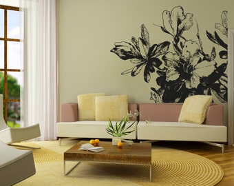 Vinyl Wall Decal Sticker Blooming Flowers OSAA264B