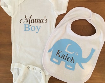 Personalize Baby Onesie & Bib Set