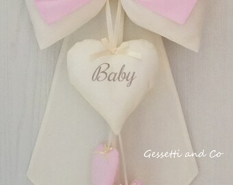 Rose and cream staple birth with customizable name
