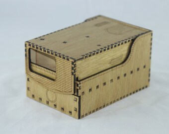 Unique Dice Tower with drawer storage for all your Boardgames! Role playing games, dice games, tile games.