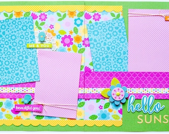 Hello Sunshine 2 Page Scrapbook Page Kit