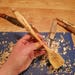 Hand carved cooking spoon from spalted birch