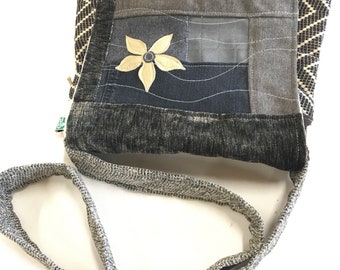 Black & Charcoal messenger bag