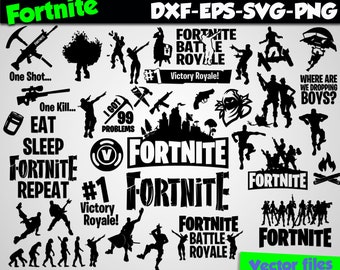 Fortnite svg silhouette stencil file Fortnite clipart svg