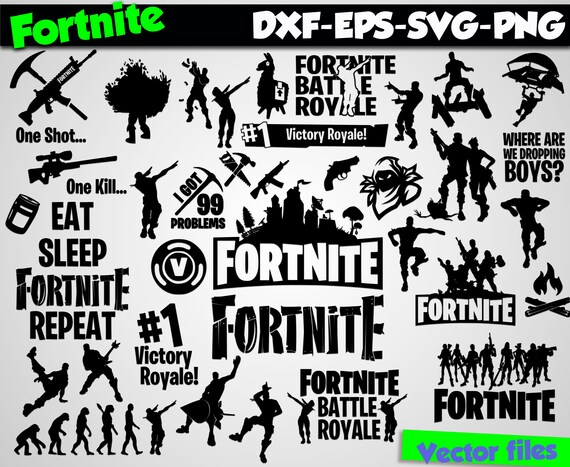 Download Fortnite svg silhouette stencil file Fortnite clipart svg