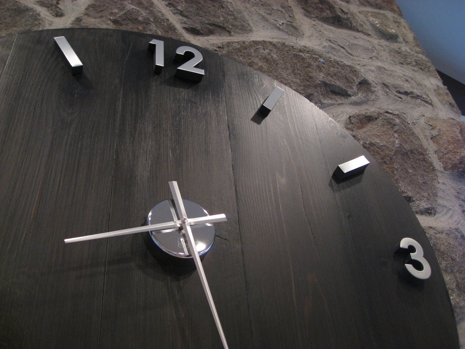 ðzoom. Large Industrial Wood And Metal Wall Clock With Modern ðzoom. large industrial wood and metal wall clock with modern