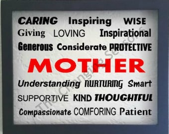 Personalized Subway Art Mother, Mother's Day personalized wall decor, Mother Subway Art, Grandma Subway Art,