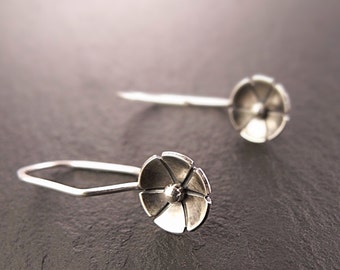 Earrings - Dainty Dangle Earrings in Sterling Silver - Handmade in Seattle