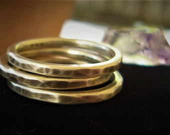 Set of 3 Stackers (hammered finish)