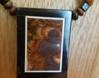 Red Creek Jasper intarsa necklace