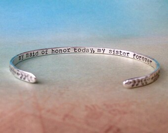 Maid of Honor Bracelet, Maid of Honor Gift Sister, Maid of Honor Proposal, Maid of Honor Bracelet Sister, Matron of Honor, Red Fern Studio