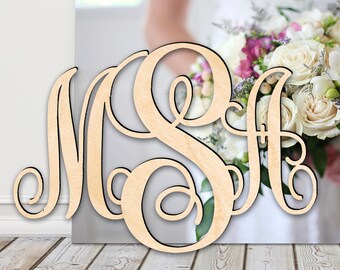 Best Value Large WOODEN MONOGRAM - Laser Cut Wooden monogram wall hanging - Large Monogram wall letters - Personalized Gift - Fall Decor