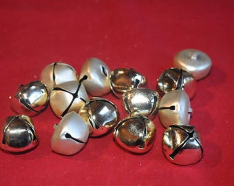 Set of 14 matte and shiny Golden Bells