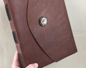 Large Leather Sketchbook in Brown