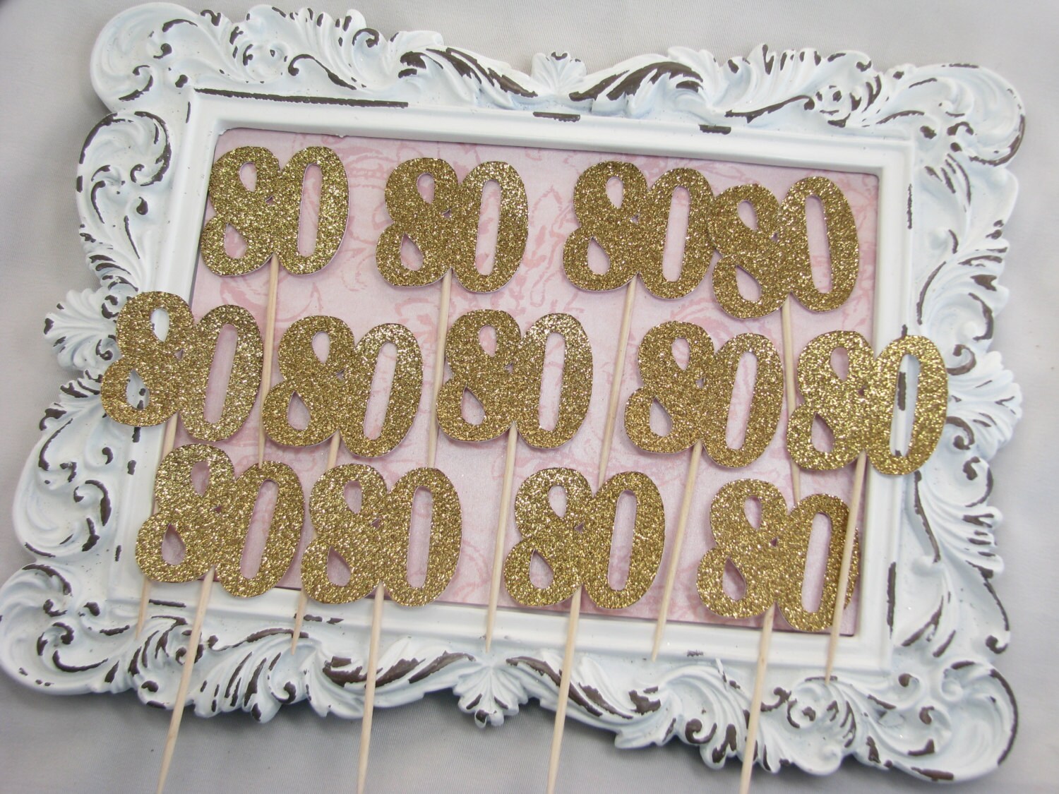 80th Birthday Cupcake Toppers Number Birthday Party Favors 80th Birthday Cupcake Toppers Number Birthday Party Favors