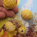 Big Clay Beads Sunny Yellow Ceramic Beads Ethnic Boho Carved Beads White Etched Guru Bead Pendants Exotic Unique Colorful Tribal Beads