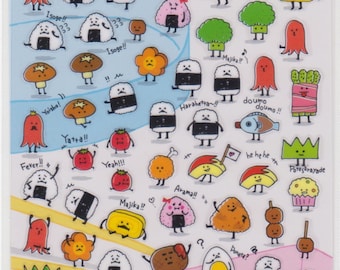 Bento Stickers - Onigiri Stickers - Japanese Stickers - Mind Wave Stickers - Reference A5261-62A5462