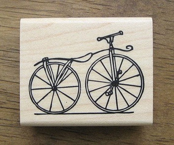 Items similar to Antique BICYCLE Big Stamp, U1925 on Etsy